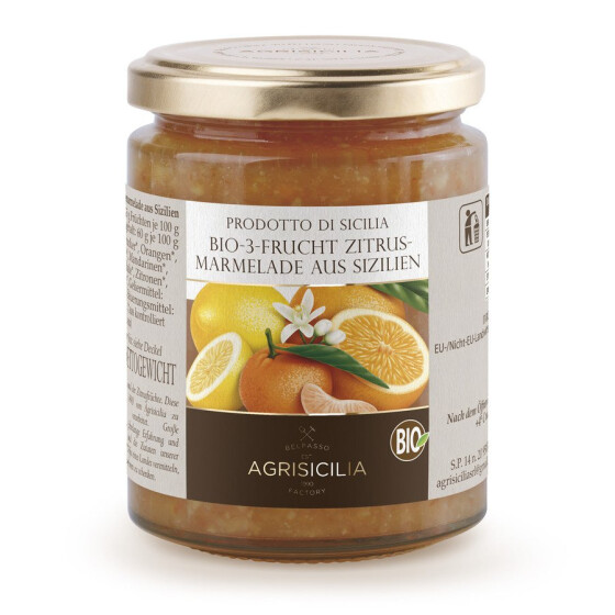 AGRISICILIA® 3-Frucht Zitrusaufstrich Glas à 360g